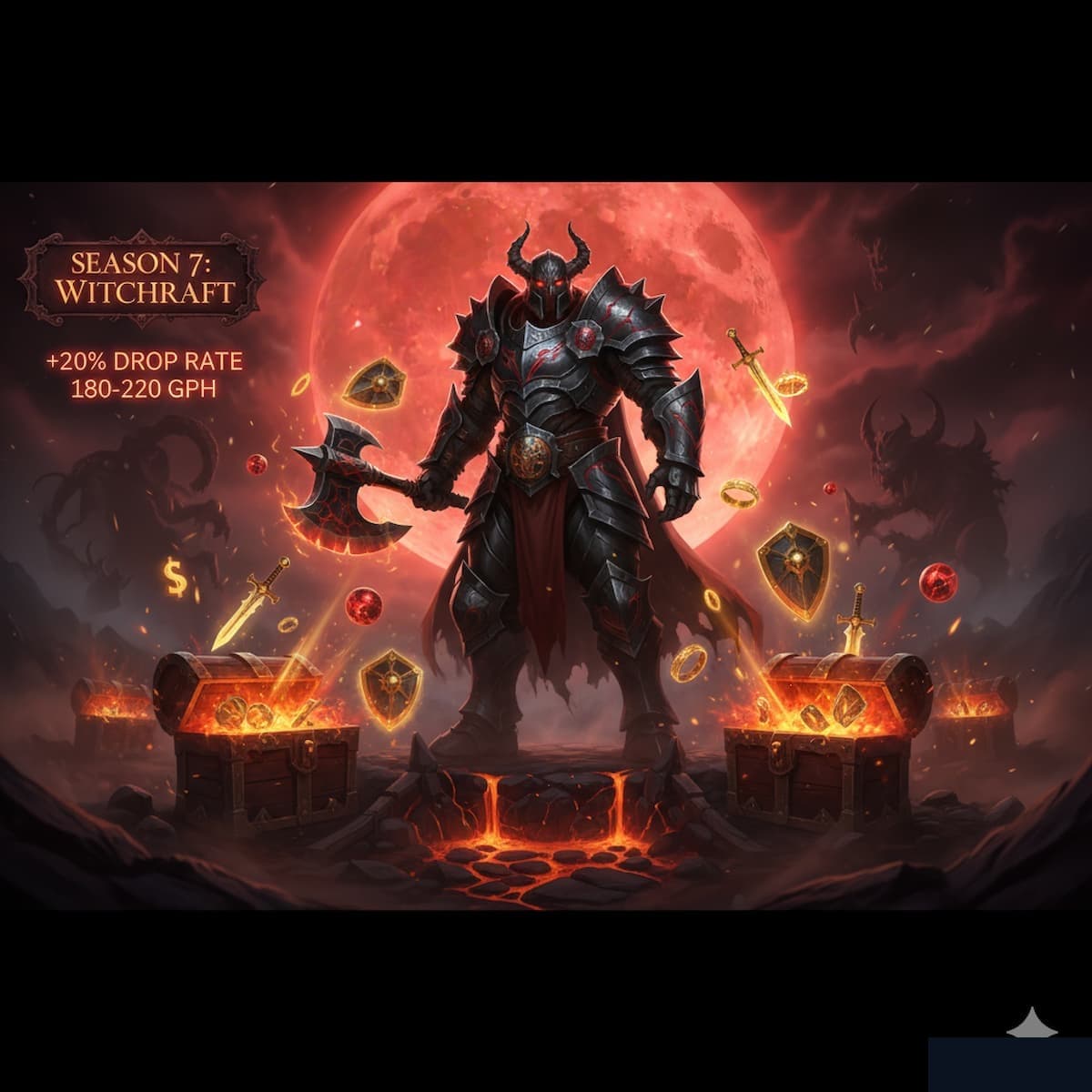 Diablo 4 Season 7 Witchcraft farming optimization guide showing Helltide chest buffs and Kurast Undercity routes