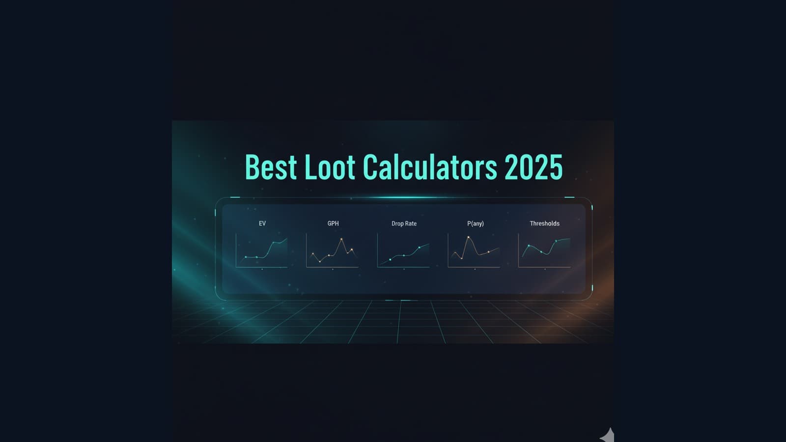Best loot calculators dashboard with EV, GPH, drop-rate and probability charts